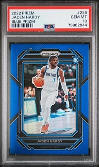2022 Panini Prizm 226 Jaden Hardy Blue Prizm PSA 10
