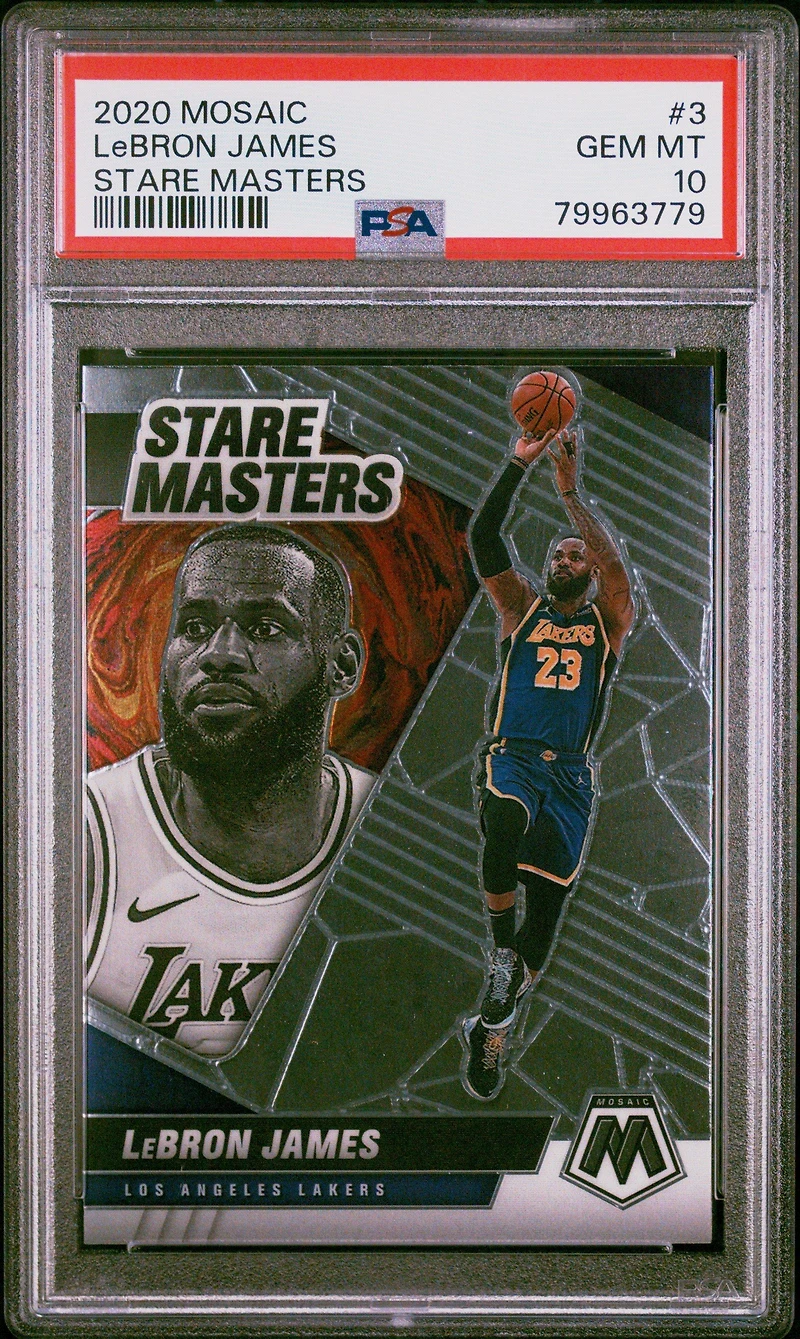 2020 Panini Mosaic Stare Masters 3 Lebron James PSA 10