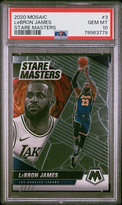 2020 Panini Mosaic Stare Masters 3 Lebron James PSA 10