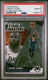 2020 Panini Mosaic Stare Masters 3 Lebron James PSA 10