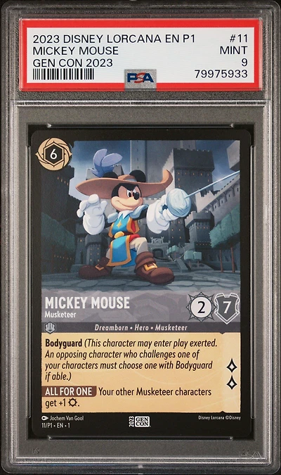 2023 Disney Lorcana En P1-promo 11 Mickey Mouse PSA 9