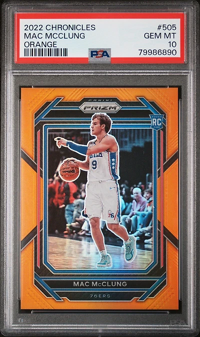 2022 Panini Chronicles 505 Mac Mcclung Orange PSA 10