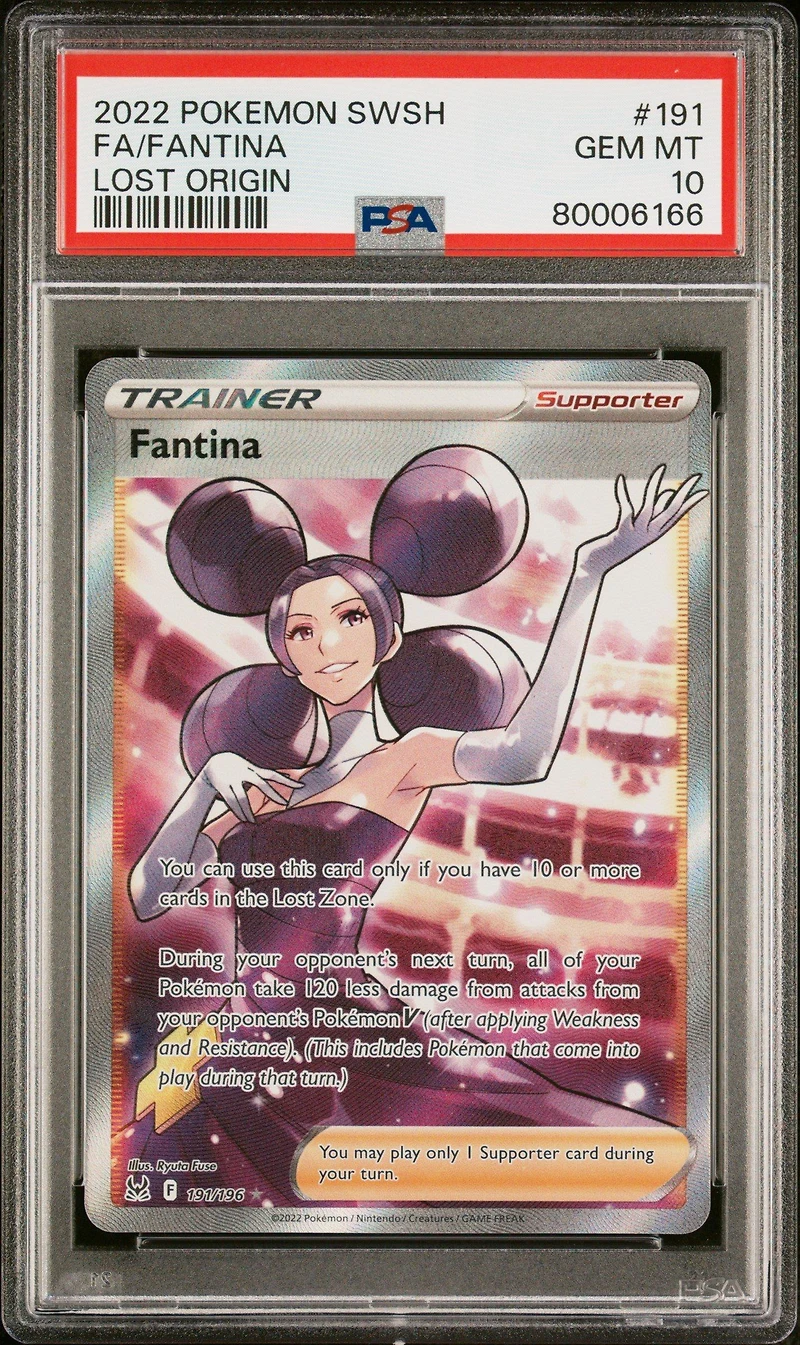 2022 Pokemon Sword & Shield Lost Origin 191 Fa/fantina PSA 10