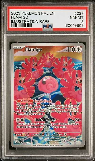 2023 Pokemon Pal En-paldea Evolved 227 Flamigo Illustration Rare PSA
