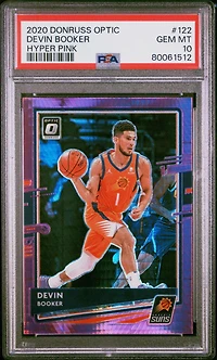 2020 Panini Donruss Optic 122 Devin Booker Hyper Pink PSA 10