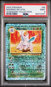 2002 Pokemon Legendary Collection 56 Nidorino-reverse Foil PSA 9