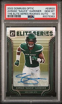 2022 Panini Donruss Optic The Elite Series Rookies Esr20 Ahmad "sauce" Gardner PSA 10