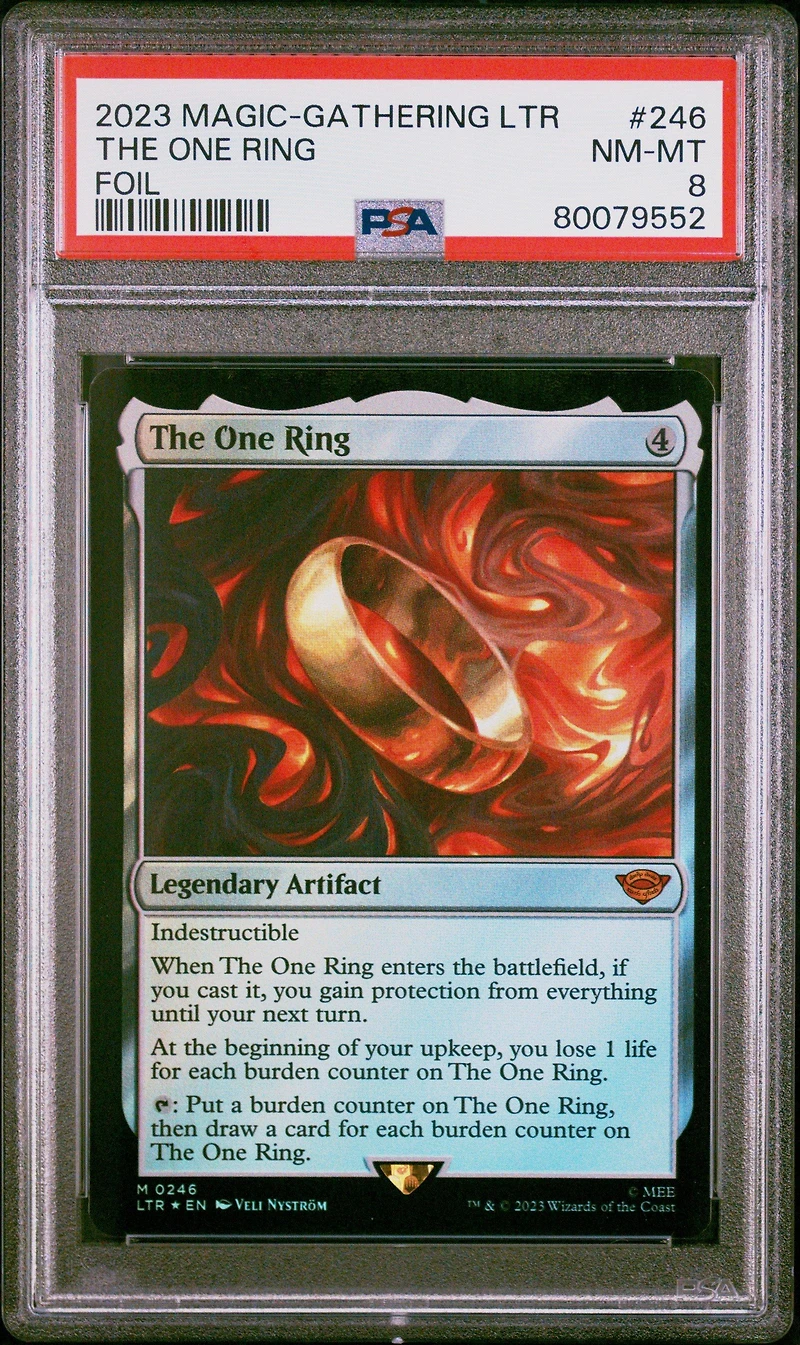2023 Magic The Gathering Tales Of Middle-earth 246 The One Ring Foil PSA 8