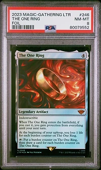 2023 Magic The Gathering Tales Of Middle-earth 246 The One Ring Foil PSA 8