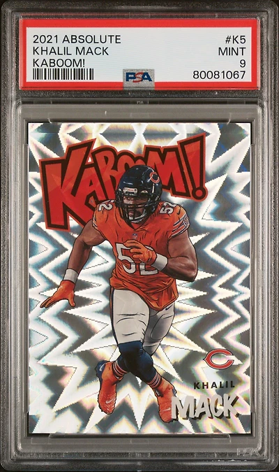 2021 Panini Absolute Kaboom! K5 Khalil Mack PSA 9