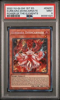 2022 Yu-gi-oh! Pote-power Of The Elements En031 Kurikara Divincarnate 1st Edition PSA 9