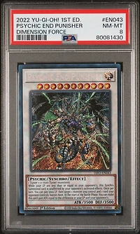 2022 Yu-gi-oh! Difo-dimension Force En043 Psychic End Punisher 1st Edition PSA 8