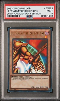 2023 Yu-gi-oh! Legend Of Blue Eyes White Dragon 25th Anniversary Edition En123 Left Arm Of The Forbidden One PSA 9