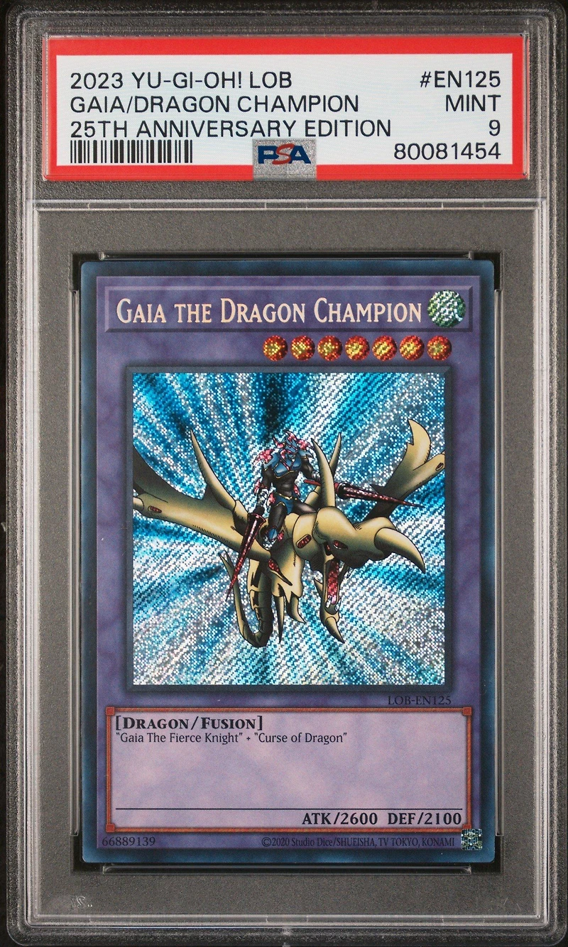 2023 Yu-gi-oh! Legend Of Blue Eyes White Dragon 25th Anniversary Edition En125 Gaia The Dragon Champion PSA