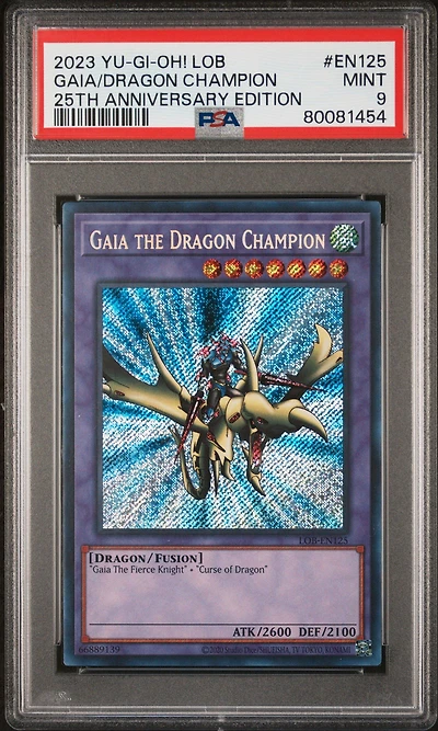 2023 Yu-gi-oh! Legend Of Blue Eyes White Dragon 25th Anniversary Edition En125 Gaia The Dragon Champion PSA