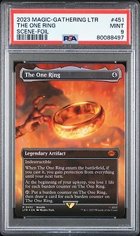 2023 Magic The Gathering The Lord Of The Rings: Tales Of Middle-earth 451 The One Ring Scene-foil PSA 9