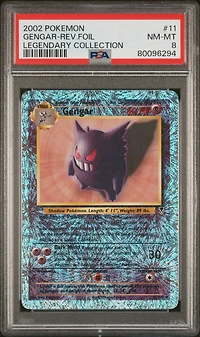 2002 Pokemon Legendary Collection 11 Gengar-reverse Foil PSA 8
