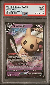 2022 Pokemon Sword & Shield Brilliant Stars 068 Mimikyu V PSA