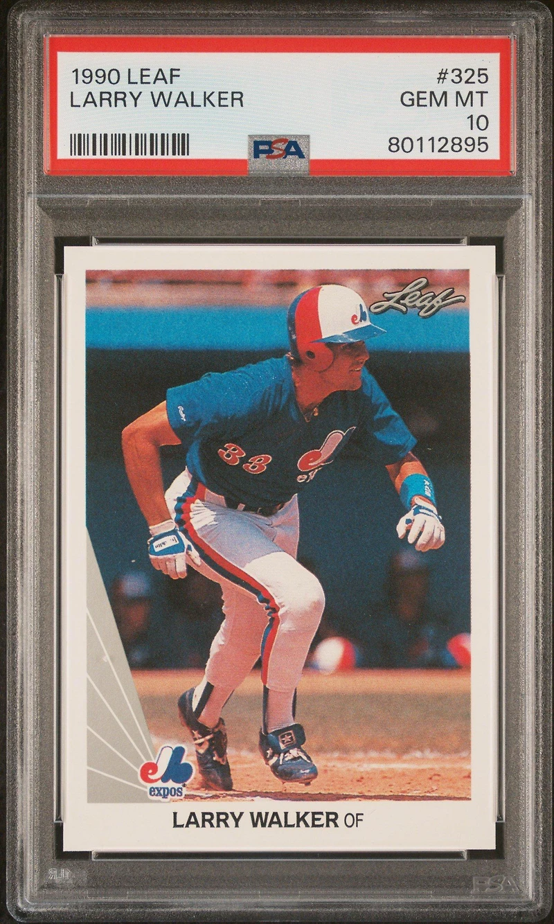 1990 Leaf 325 Larry Walker PSA 10