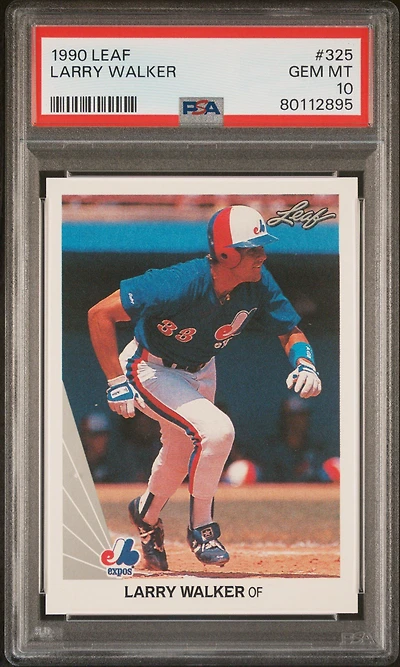 1990 Leaf 325 Larry Walker PSA 10