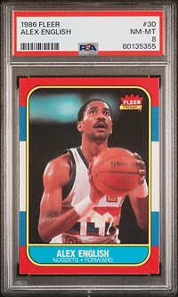 1986 Fleer 30 Alex English PSA