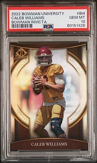2022 Bowman University Bowman Invicta Bi4 Caleb Williams PSA 10