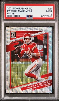 2021 Panini Donruss Optic 34 Patrick Mahomes Ii Wave PSA 9