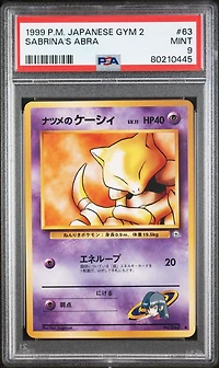 1999 Pokemon Japanese Gym 2 63 Sabrina's Abra PSA