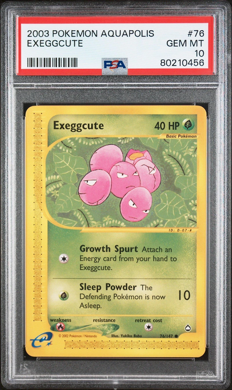 2003 Pokemon Aquapolis 76 Exeggcute PSA