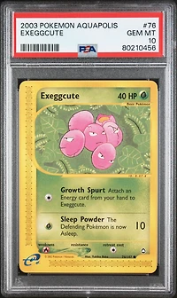 2003 Pokemon Aquapolis 76 Exeggcute PSA