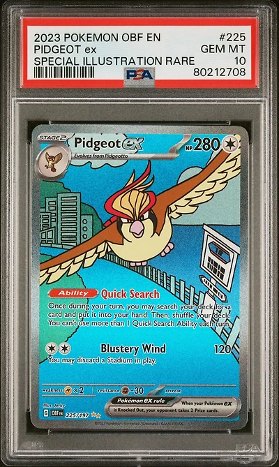 2023 Pokemon Obf En-obsidian Flames Pidgeot Ex PSA