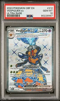 2023 Pokemon Obf En-obsidian Flames 212 Vespiquen Ex Ultra Rare PSA 10