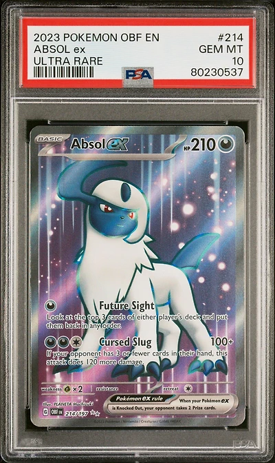2023 Pokemon Obf En-obsidian Flames 214 Absol Ex Ultra Rare PSA 10