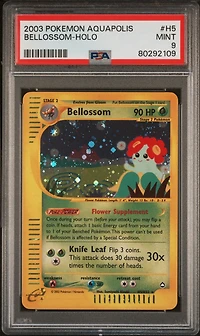 2003 Pokemon Aquapolis H5 Bellossom-holo PSA 9