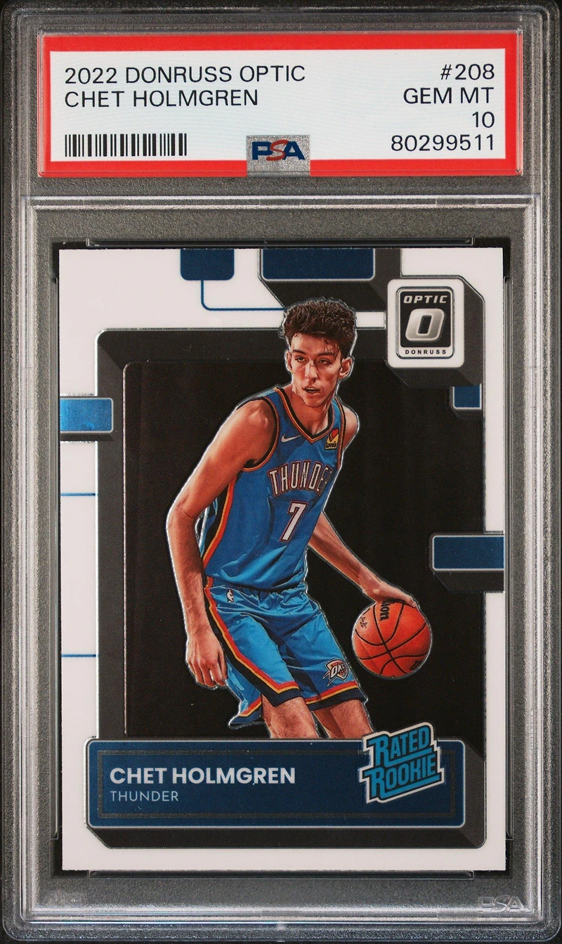 2022 Panini Donruss Optic 208 Chet Holmgren PSA 10