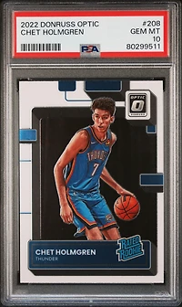 2022 Panini Donruss Optic 208 Chet Holmgren PSA 10