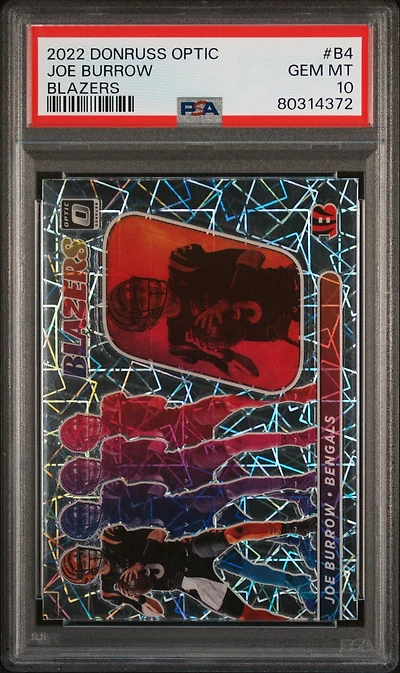 2022 Panini Donruss Optic Blazers B4 Joe Burrow PSA 10