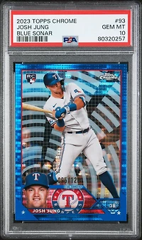 2023 Topps Chrome 93 Josh Jung Blue Sonar Refractor PSA 10