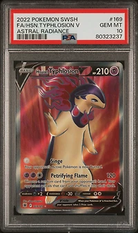 2022 Pokemon Sword & Shield Astral Radiance 169 Full Art/hisuian Typhlosion V PSA 10