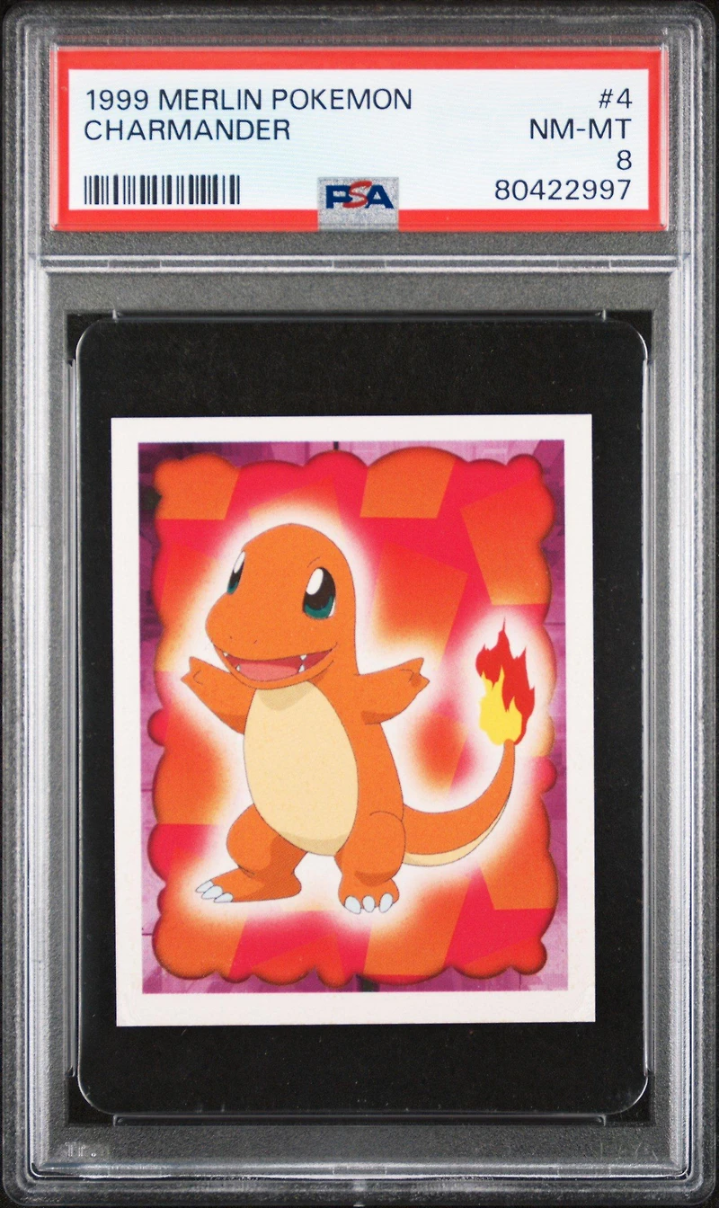 1999 Merlin Pokemon 4 Charmander PSA 8