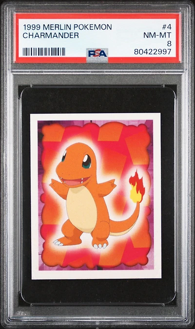 1999 Merlin Pokemon 4 Charmander PSA 8