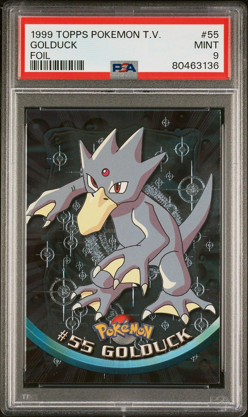 1999 Topps Pokemon Tv 55 Golduck Foil PSA 9