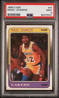 1988 Fleer 67 Magic Johnson PSA 9