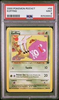 2000 Pokemon Rocket 58 Koffing PSA 9