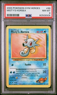 2000 Pokemon Gym Heroes 86 Misty's Horsea PSA