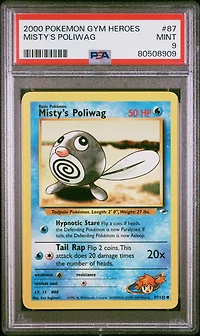 2000 Pokemon Gym Heroes 87 Misty's Poliwag PSA