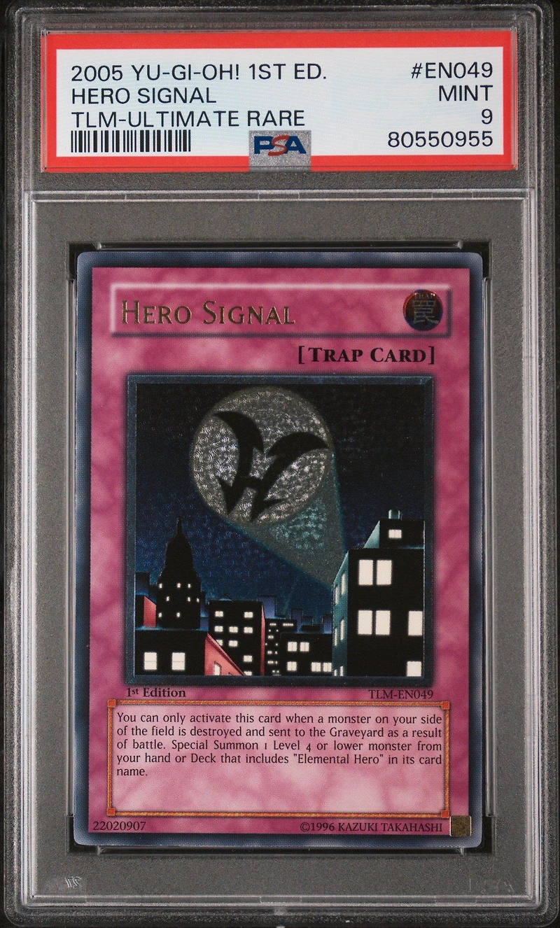 2005 Yu-gi-oh! Tlm-the Lost Millennium En049 Hero Signal 1st Edition-ultimate Rare PSA 9
