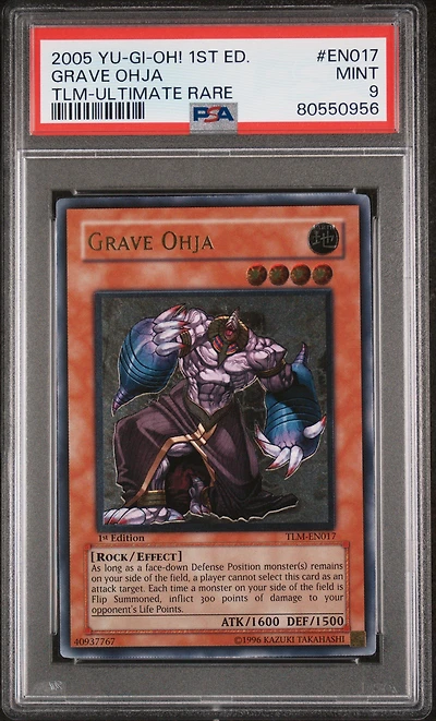 2005 Yu-gi-oh! Tlm-the Lost Millennium En017 Grave Ohja 1st Edition-ultimate Rare PSA 9