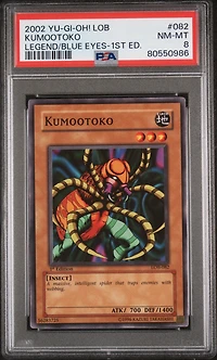 2002 Yu-gi-oh! Lob-legend Of Blue Eyes White Dragon 082 Kumootoko 1st Edition PSA 8