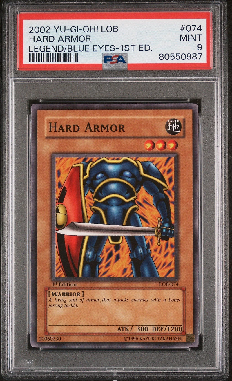 2002 Yu-gi-oh! Lob-legend Of Blue Eyes White Dragon 074 Hard Armor 1st Edition PSA 9